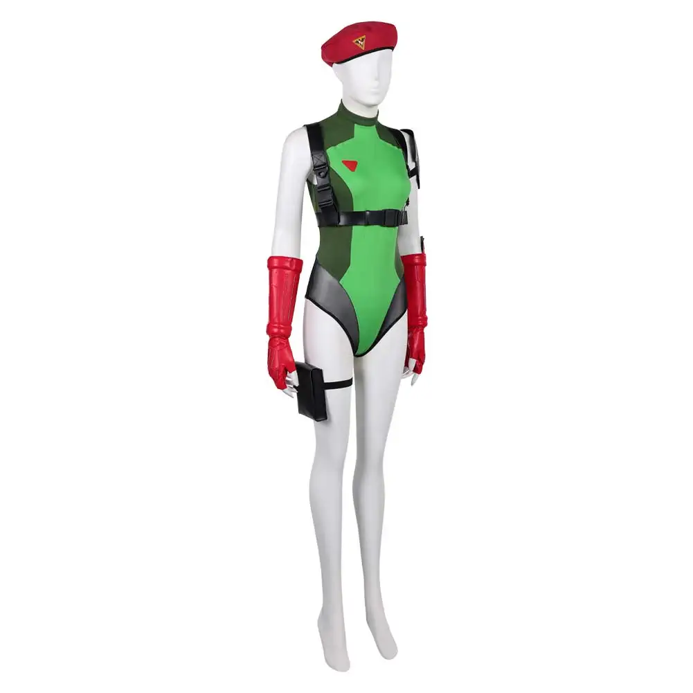 OW x Fighter Cammy Widowmaker Cosplay Fantasy Kostium Przebranie dla Kobiet Dziewcząt Kombinezon Czapka Uniform Zestaw Halloween Karnawałowy Strój