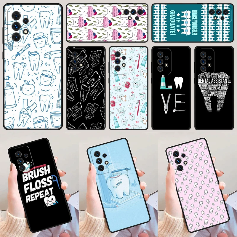 Dentist Tooth Dental Hygienist For Samsung A52 A72 A73 A20e A21S A50 A70 A11 A12 A42 A31 A40 A51 A71 A32 A80 Phone Case Cover