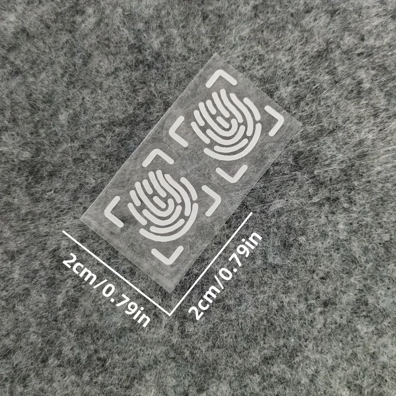 

4PCS/SET "Cool Minimalist Fingerprint Stickers, Great for Personalizing Keychains, Notebook Corners, and Guitar Tuners"