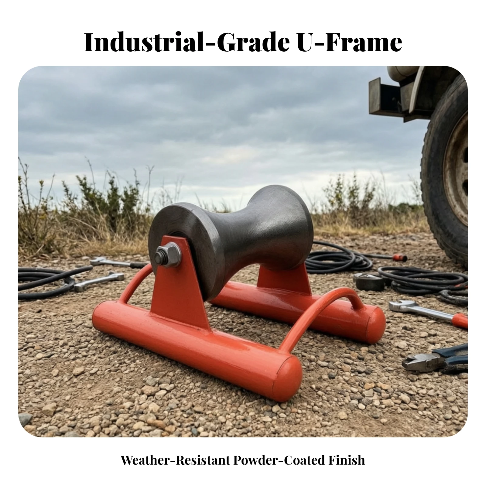 Cable Laying Pulley Straight-Run Cable Guide Pulley Industrial All-Metal for Electricians, Wire Routing, Jobsites view 4