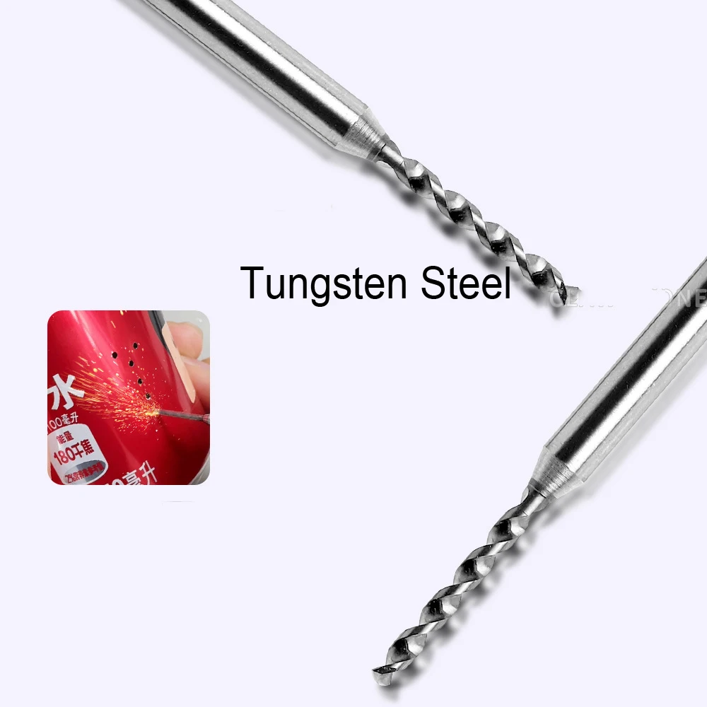 Broca profissional para unhas, 2 peças/kit, 1-1.2mm, super rápido, cabeça de moagem de aço, ferramenta para unhas, faça você mesmo, punk, ferramenta de perfuração de unhas