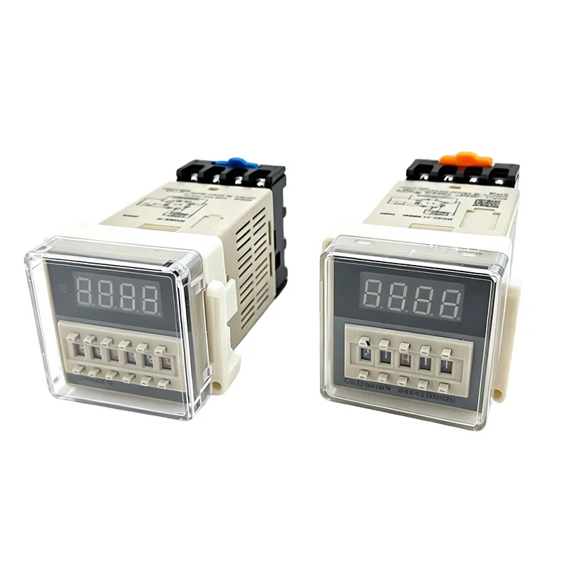 4PCS DH48S-S Repeat Cycle Digital Delay Timer SPDT 0.1S-99H 12V 24VDC 220VAC Time Relay with Socket