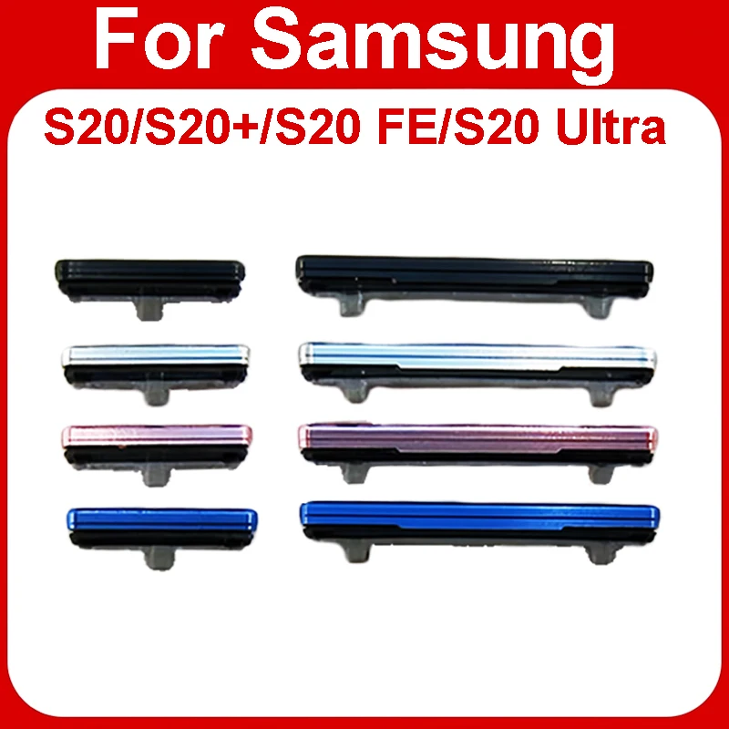 1Set(2pcs) Volume Power Button For Samsung Galaxy S20 G9810 / S20 Plus G9860 S20 Ultra G9880 S20 FE Power On Off Side Key Parts