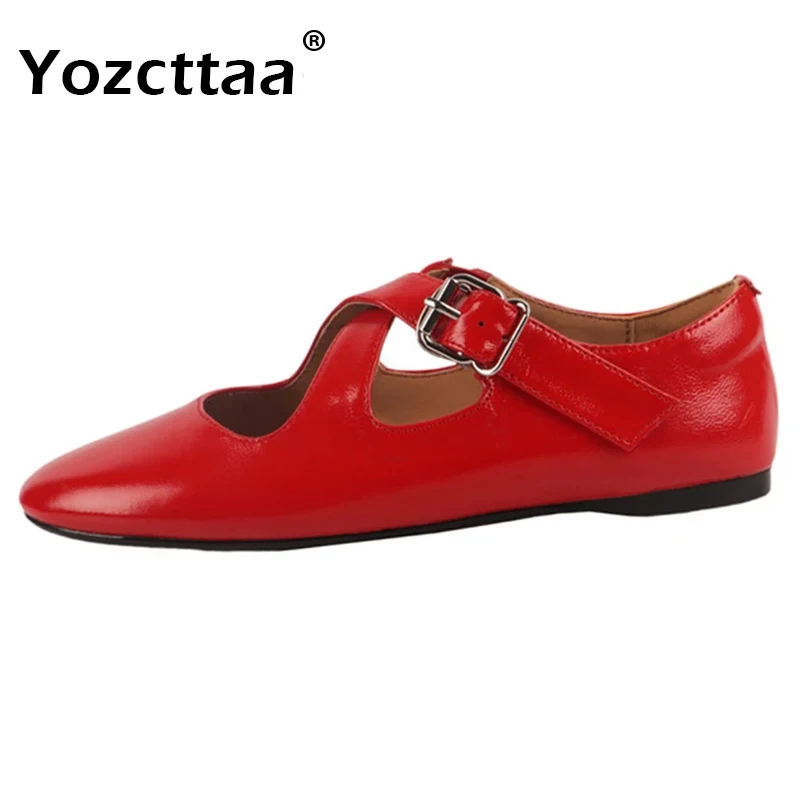 

Leehmzay Size 34-39 Women Real Leather Casual Flats Loafers Soft Low Heel Shoes 2024 Spring Ballet Comfy Office Lady Daily Dress