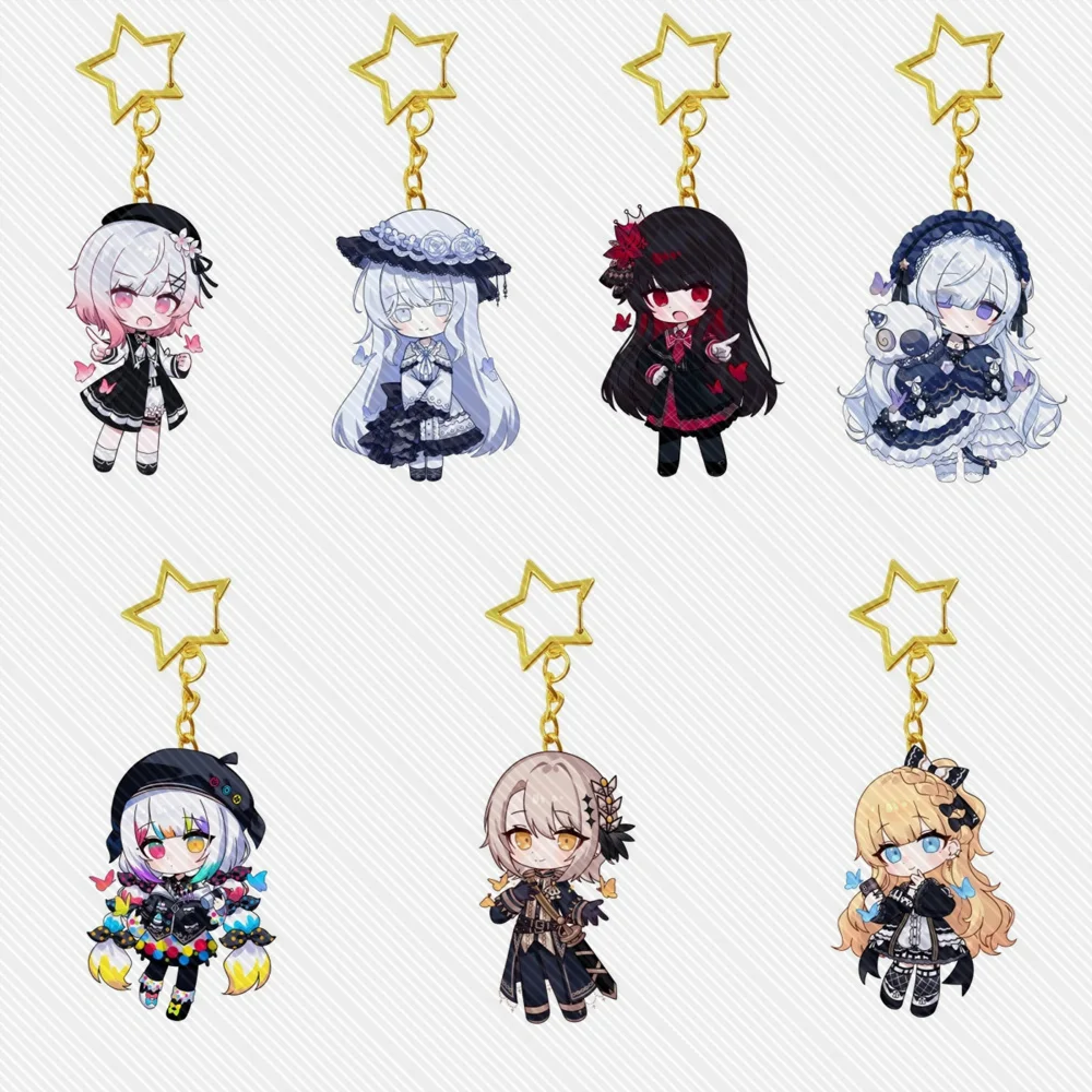 6CM Anime Magical Girl Witch Trials Acrylic Stand Keychain Model Cosplay Characters Ornament Accessories Goods Collection Gifts