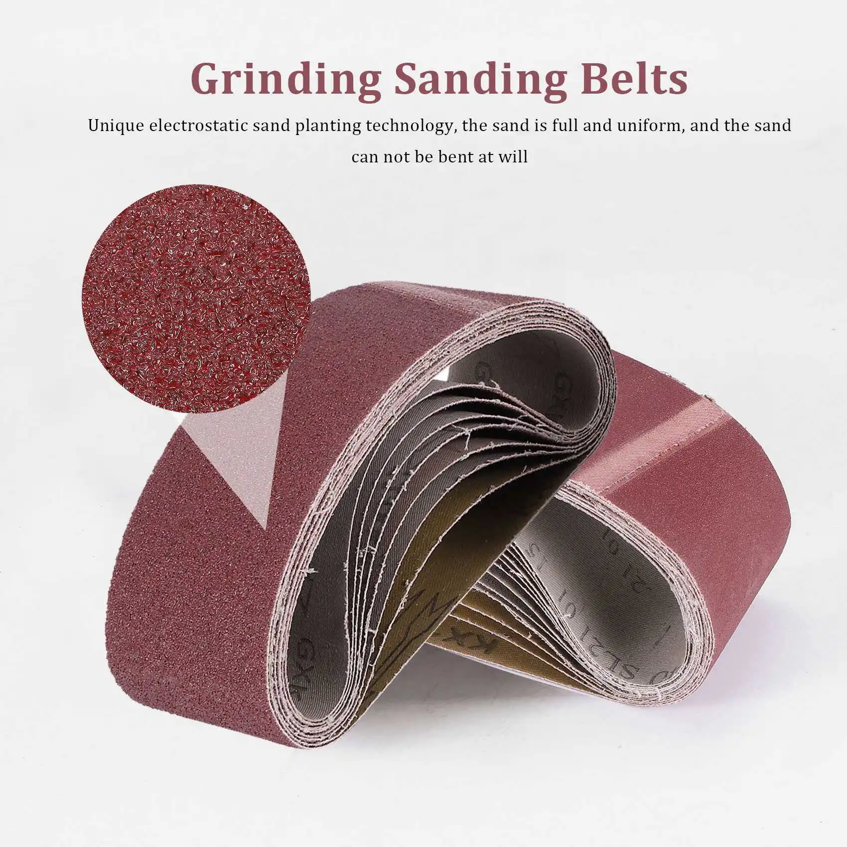 AEE4-20PCS 3X18 correa de lijado correas de lijado papel para lijadora de correa (3 cada una de 60, 80, 120,150,240,400 granos, 2 de 40 granos) para cinturón S