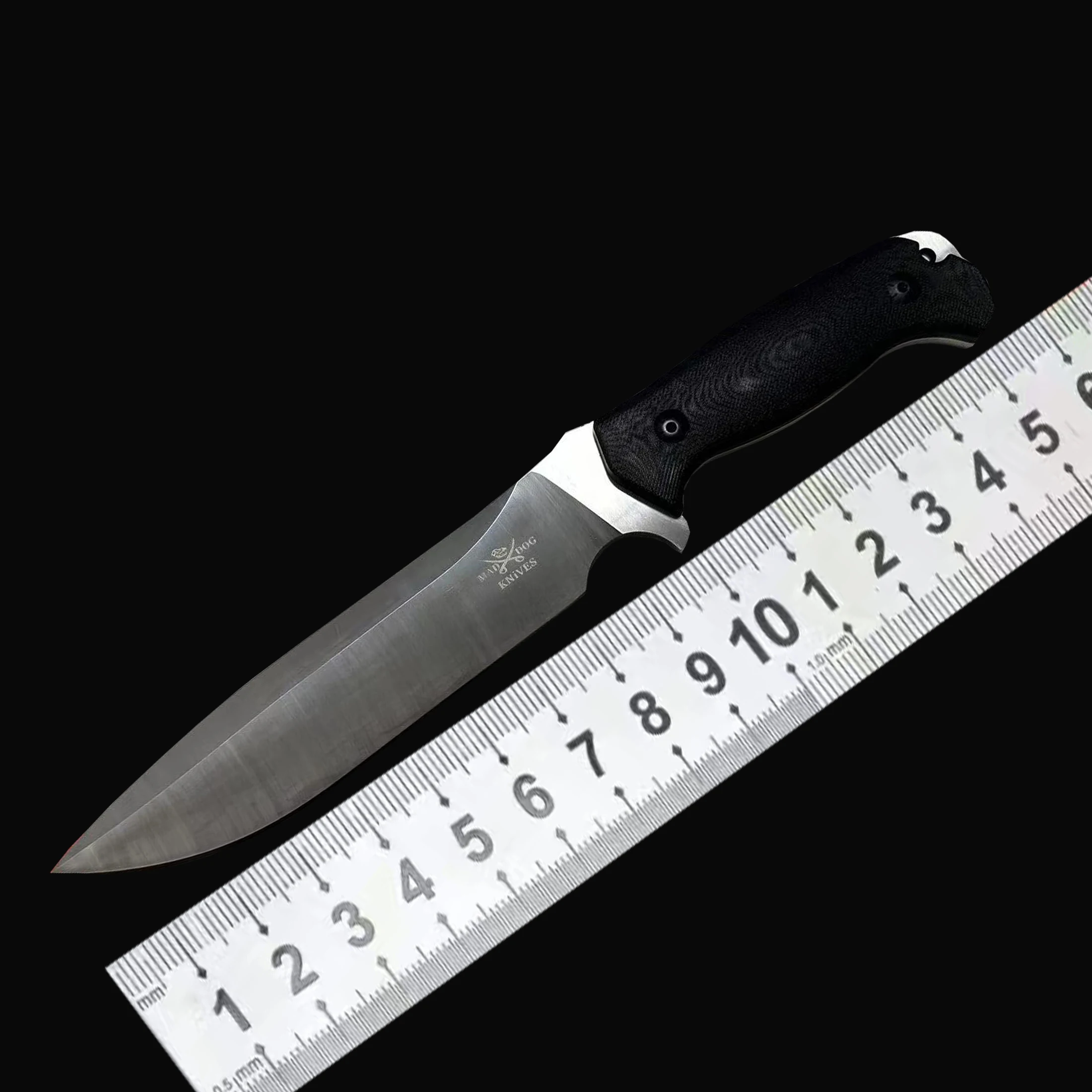 Mad Dog Knives DC53VN Steel High hardness outdoor straight knife portable EDC pocket knife with scabbard camping survival knife