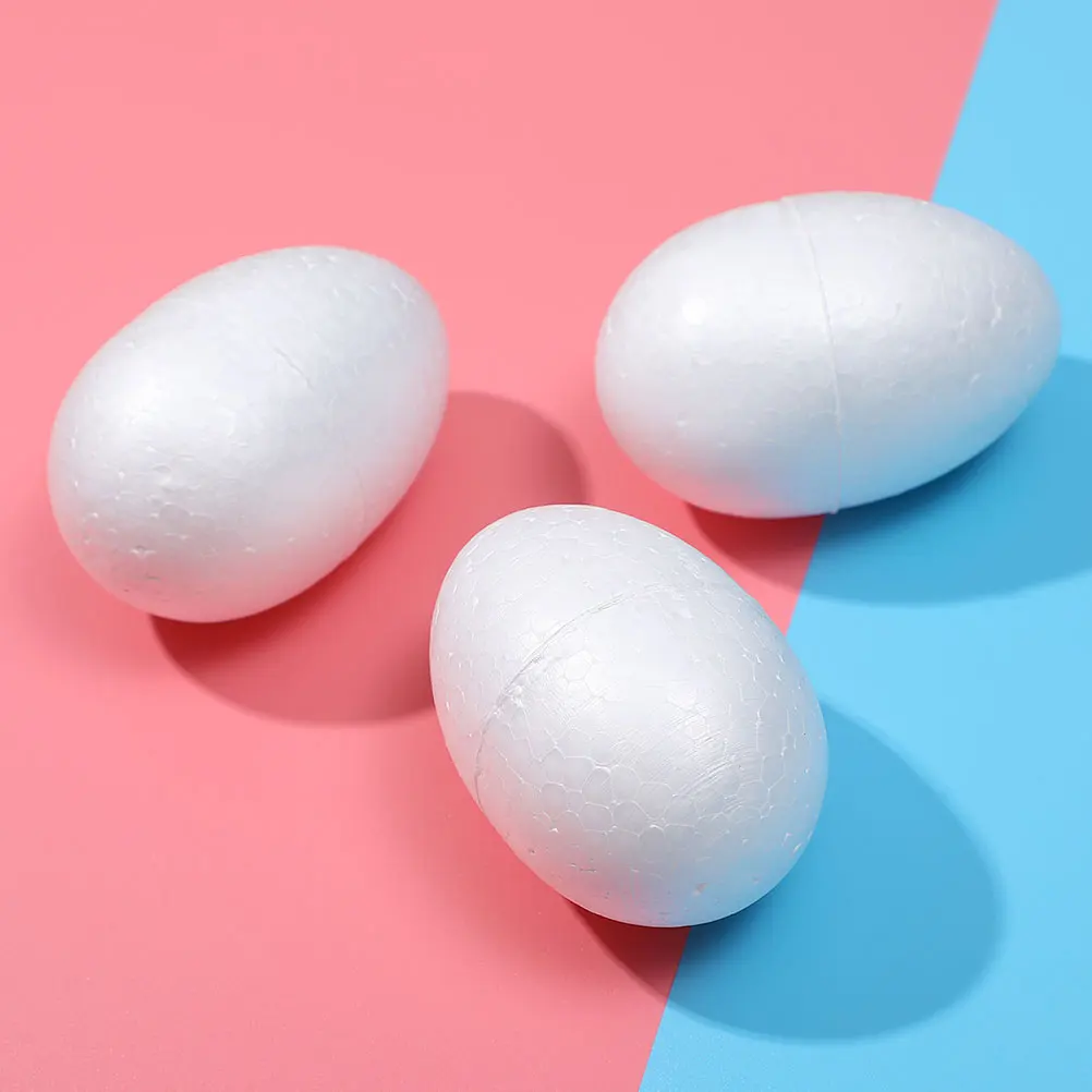 

30 Pcs Decoration Foam Egg Gathering Craft Decorations Fake Eggs Festival DIY White Decorative Foams Child