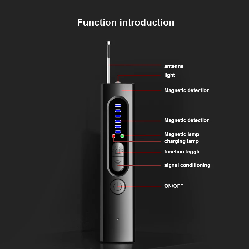Detector de câmera escondida, Lente Pinhole Detectar Gadget, Proteção de Segurança Anti-Peeping, Scanner Anti-Spy, Novo