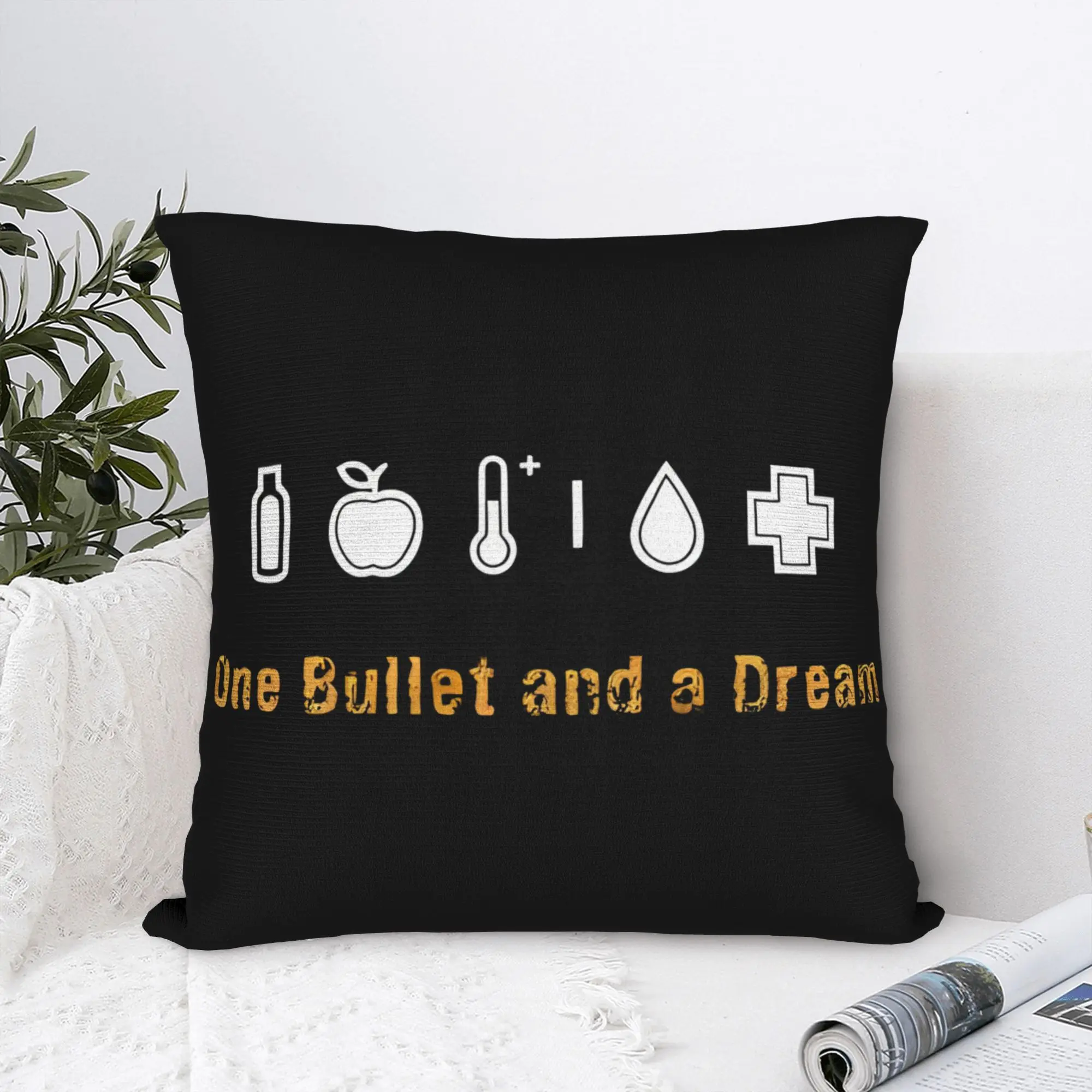 Printed DayZ One Bullet and a Dream Pillowcase Polyester Cushion Cover Gift Shotting Game Pillow Case Cover Bedroom Zippered