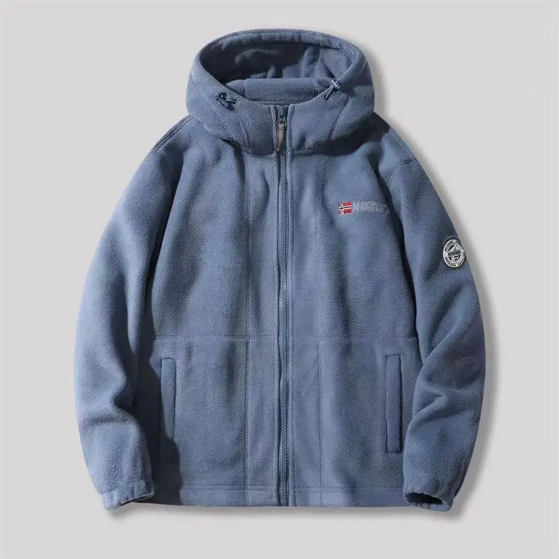 

Men's Outdoor Cycling Sports Windproof Breathable Cold Proof Warm Top Winter Trend Versatile Comfortable Warm Lamb Wool Jacket