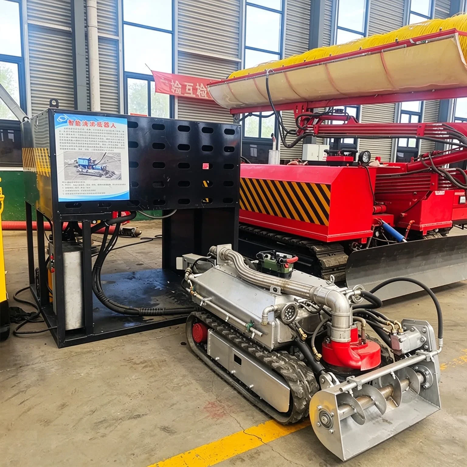 Sludge Cleaning Robot Remote Controlled Tracked Chassis for Wastewater Tank Riverbed Sediment Removal Dredging Machinery