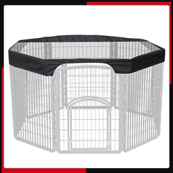 24 Inch Pet Playpen Cover Octagonal Pet Fence Mesh Cover Dog Playpen Sun Protection Shade Cover Waterproof Top Cover
