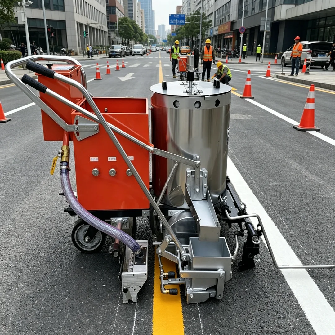Self Propelled Cold Paint Road Marking Machine with Adjustable Spray Width