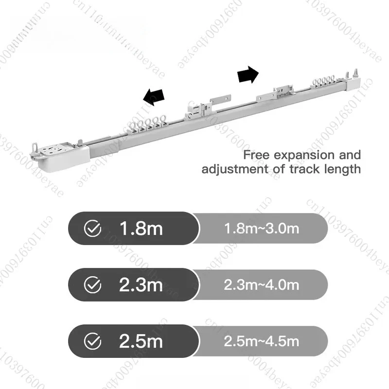 Easy to Install Electric Smart Curtain Electric Retractable Curtain Track Adjustable Track Electric Curtain Track