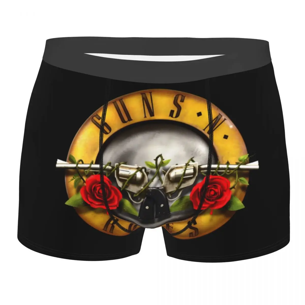 

Guns N Rose Logo Heavy Metal Underwear Men Sexy Print Customized Boxer Shorts Panties