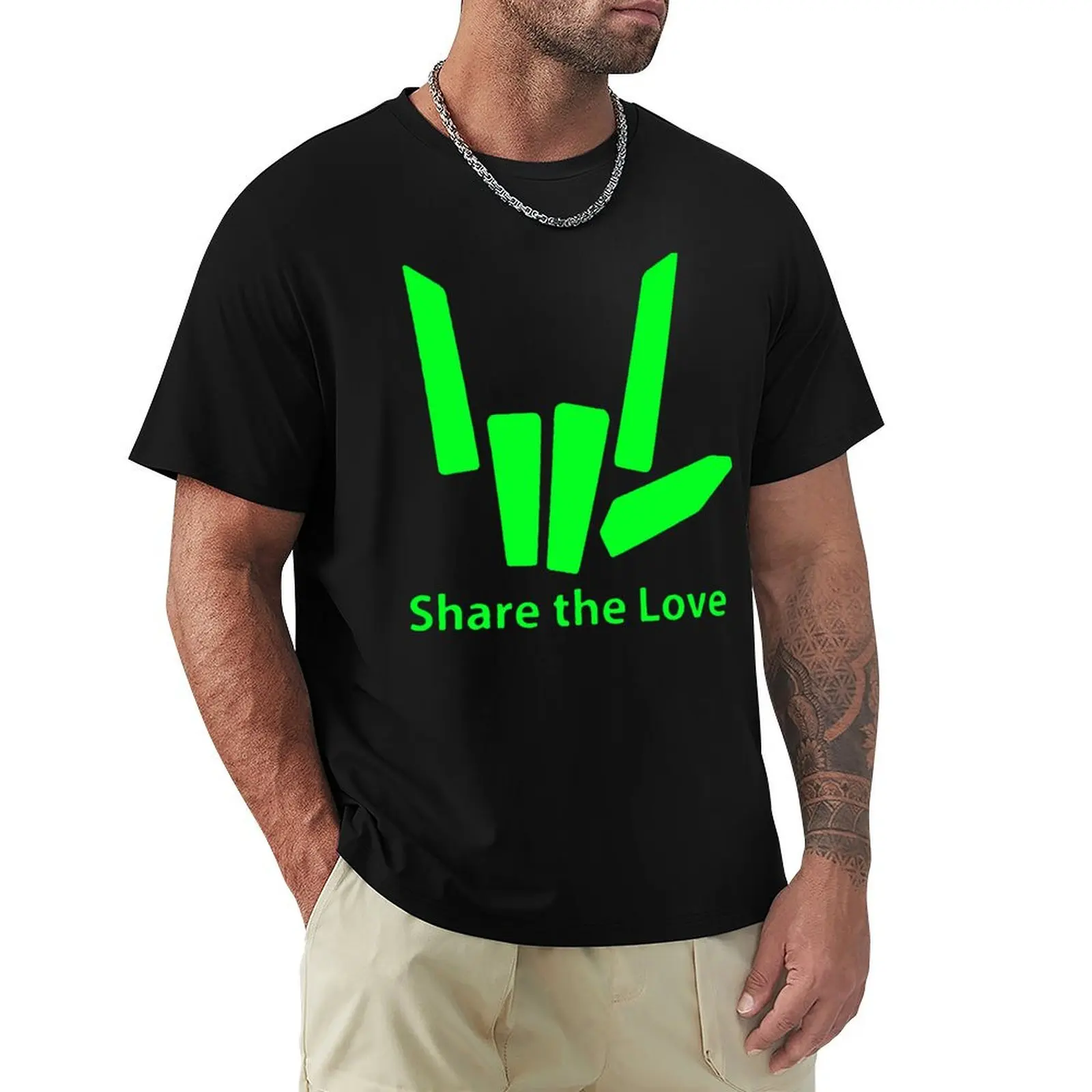 Get Here Kids Original share The Love hoodie T-Shirt Breathable Workout Short Sleeve Top