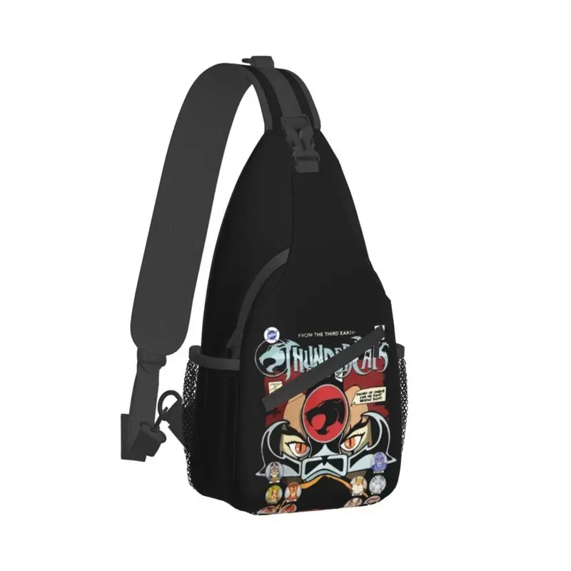 Custom Cartoon Anime Thundercats Sling Bags for Men Fashion HiMan Cheetara Shoulder Crossbody Chest Backpack Traveling Daypack