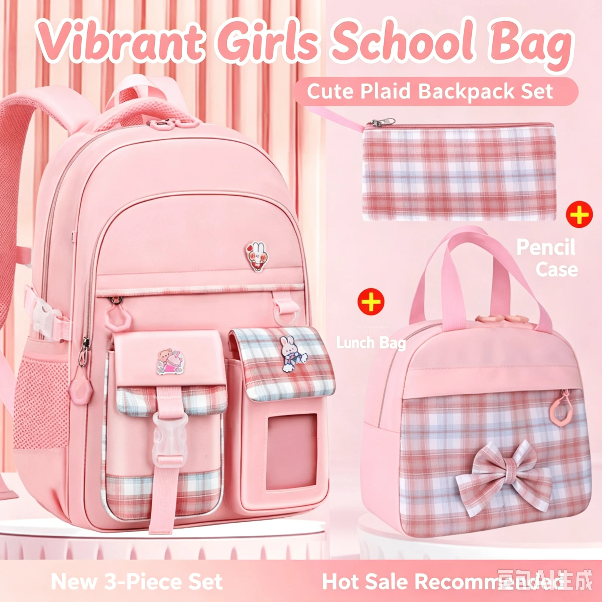 New Primary School Backpack Ergonomic Spine Protection Bag with 3D Cushion Large Capacity Lightweight Stress Relief Schoolbag