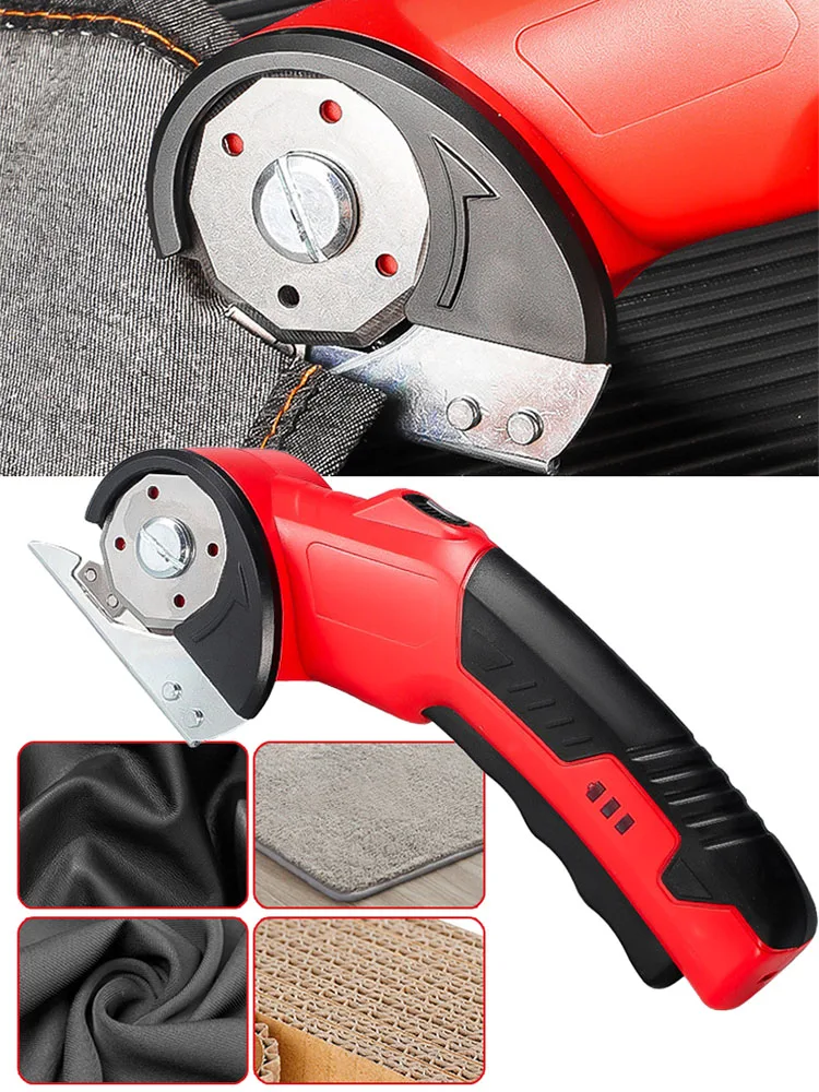 

Rechargeable Cordless Electric Scissors Cardboard Cutter for Carpet Fabric Leather 5 Replacement Blades Fabric Cutting Machine
