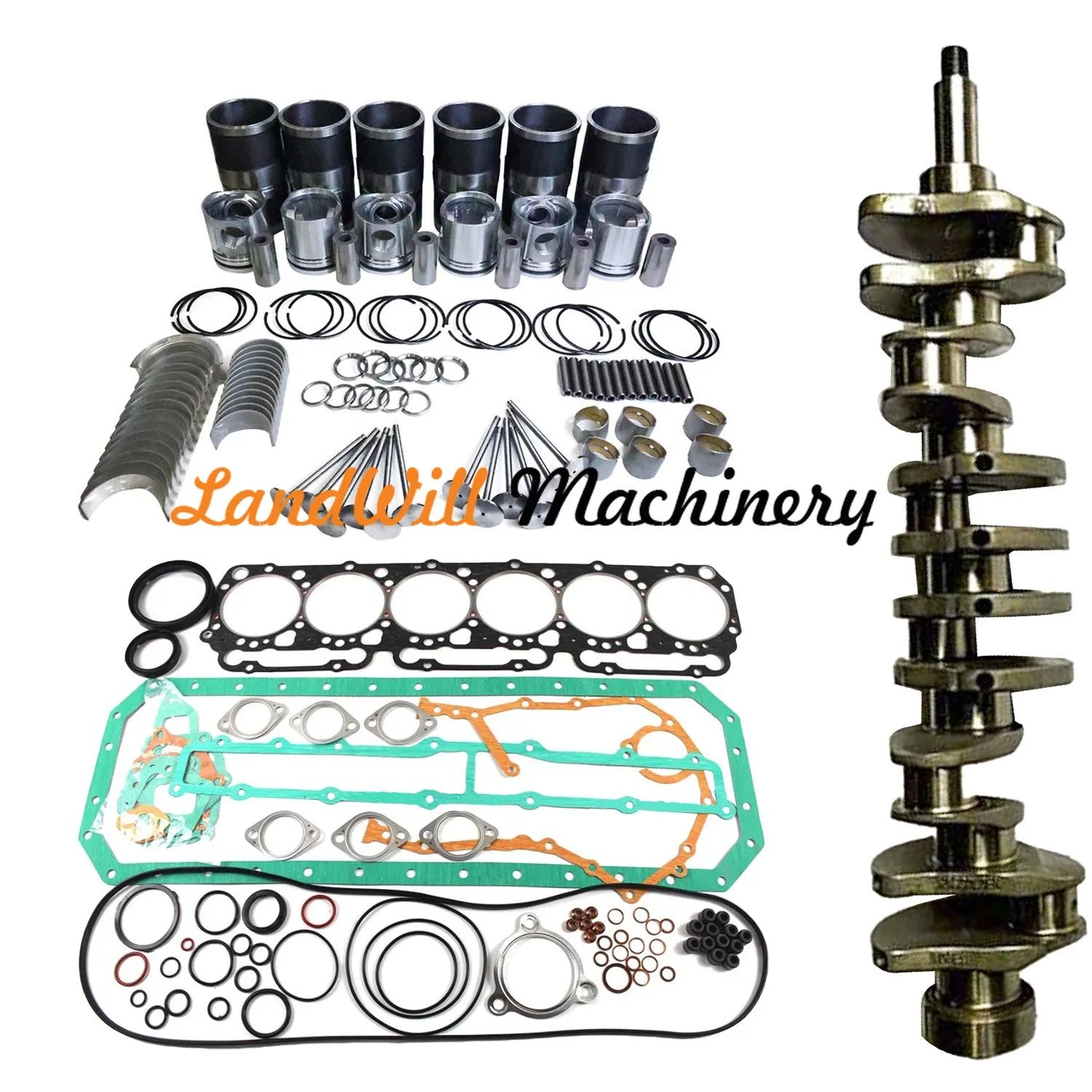 Overhaul Rebuild Kit + Crankshaft Fits For Hino W06E Engine