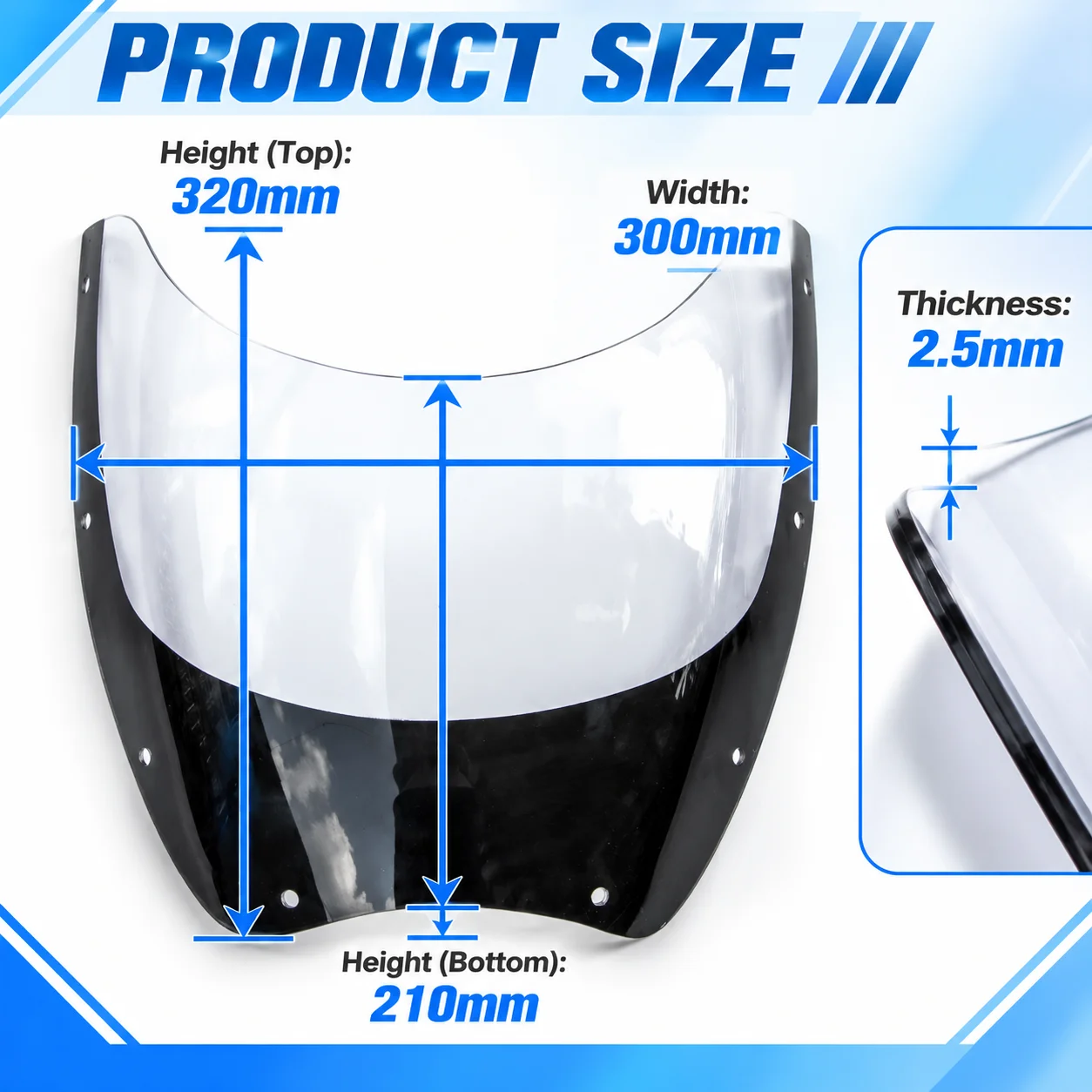 Fit For Yamaha RZ250 RD250 RD350LC RZ350 1981 - 1986 Motorcycle Windshield Windscreen RD350 RZ RD 350 LC