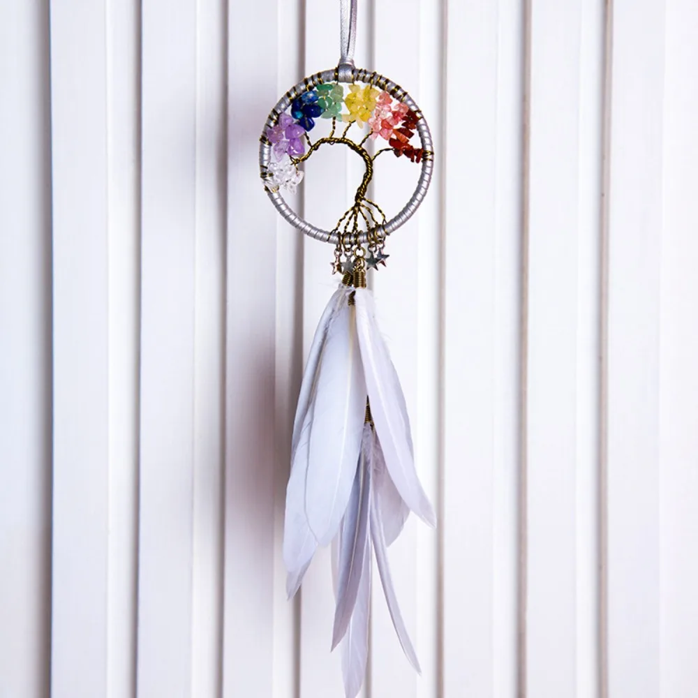 

Handmade Dreamcatcher Car Pendant Adornment Good Luck Car Hanging Ornament Crafts Delicate Macrame Wall Hanging
