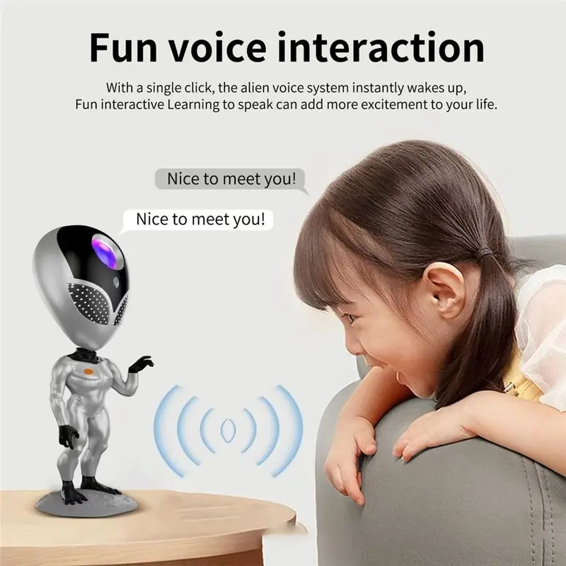 ABHU Desktop Decoration Atmosphere Lamp Alien Star Projector Lamp Voice Interactive Star Projection For Bedroom Game Room 1PC