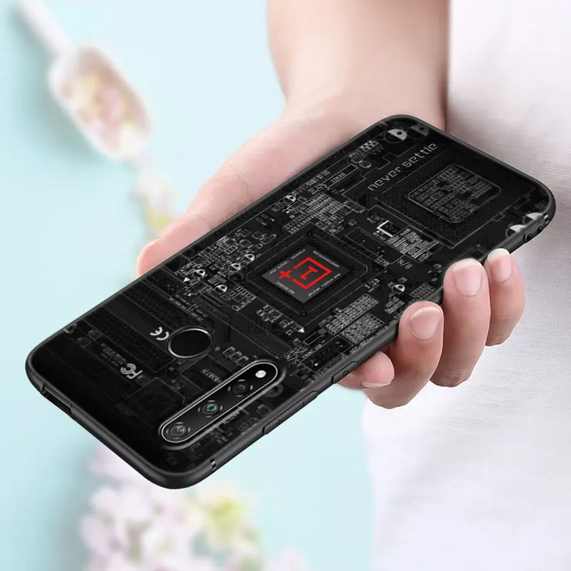 Motherboard Circuit Board Phone Case For Huawei Y6 Y7 Y9 Prime Y5 2018 2019 2020 Y5P Y6P Y7P Y8P Y6S Y8S Y9S Y7A Y9A Black Cover