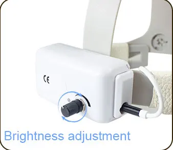 Ultra Clear 2.5x3.5 Times LED Electric Power Dental Head Mounted Magnifier with Spotlight for Medical Microsurgery Oral Therapy