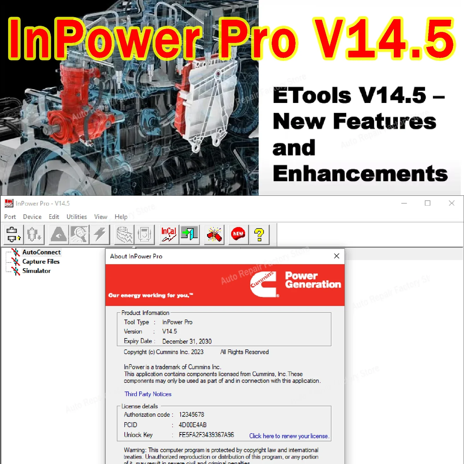 Best Cummins ECU Calterm 3.6.2 + Insite 8.9.130 + Inpower Pro V14.5 CAN Bus Heavy-duty Out для стабильности