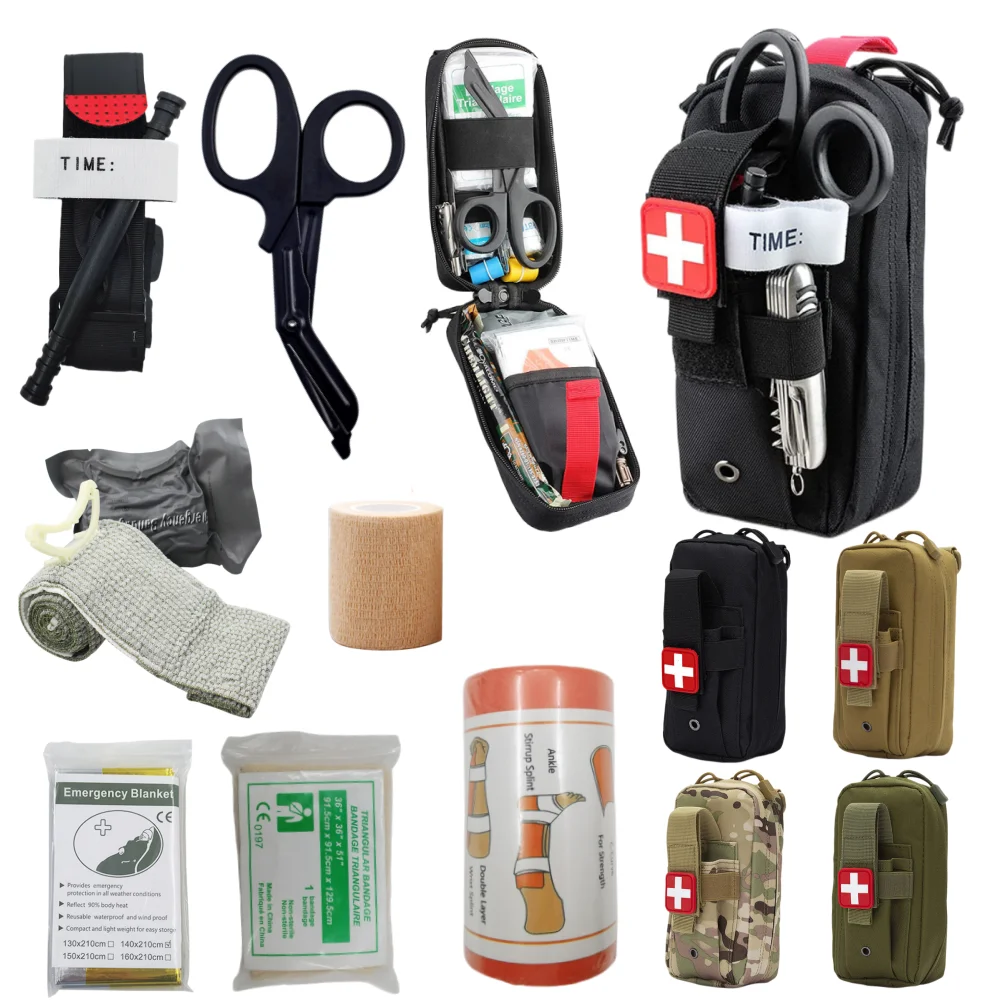 Molle Medical EDC first aid kit EMT first aid bandage tourniquet scissors IFAK first aid kit life saving kit