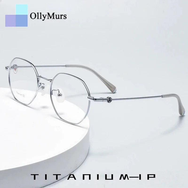 

OLLYMURS Сверхлегкие 9 г очки из титанового сплава для мальчиков и девочек-подростков, студенческие очки в стиле ретро, оптическая оправа для очков по рецепту T1018F