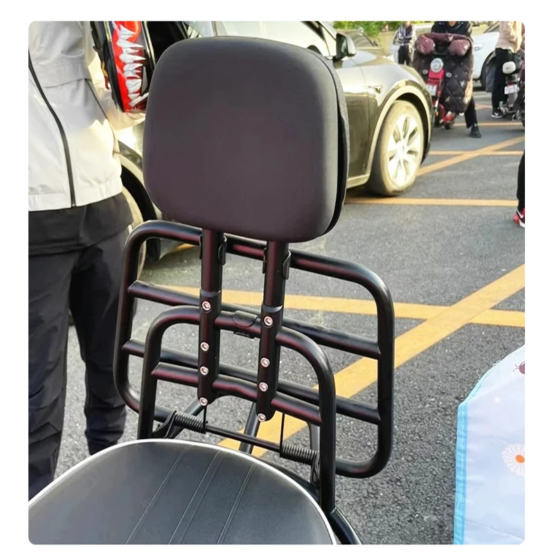 Suitable For Vespa Primavera Sprint 150 GTS300 GTV Backpack Rack Small Backrest Added Aluminum Alloy Black/Chrome