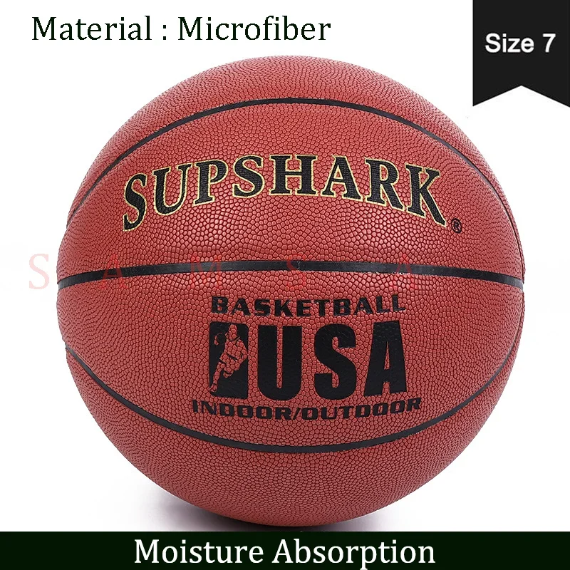 Wear-Resistant Microfiber Basketball Size 7 High Quality Standard Basketball Ball Outdoor or Indoor Training for Sports