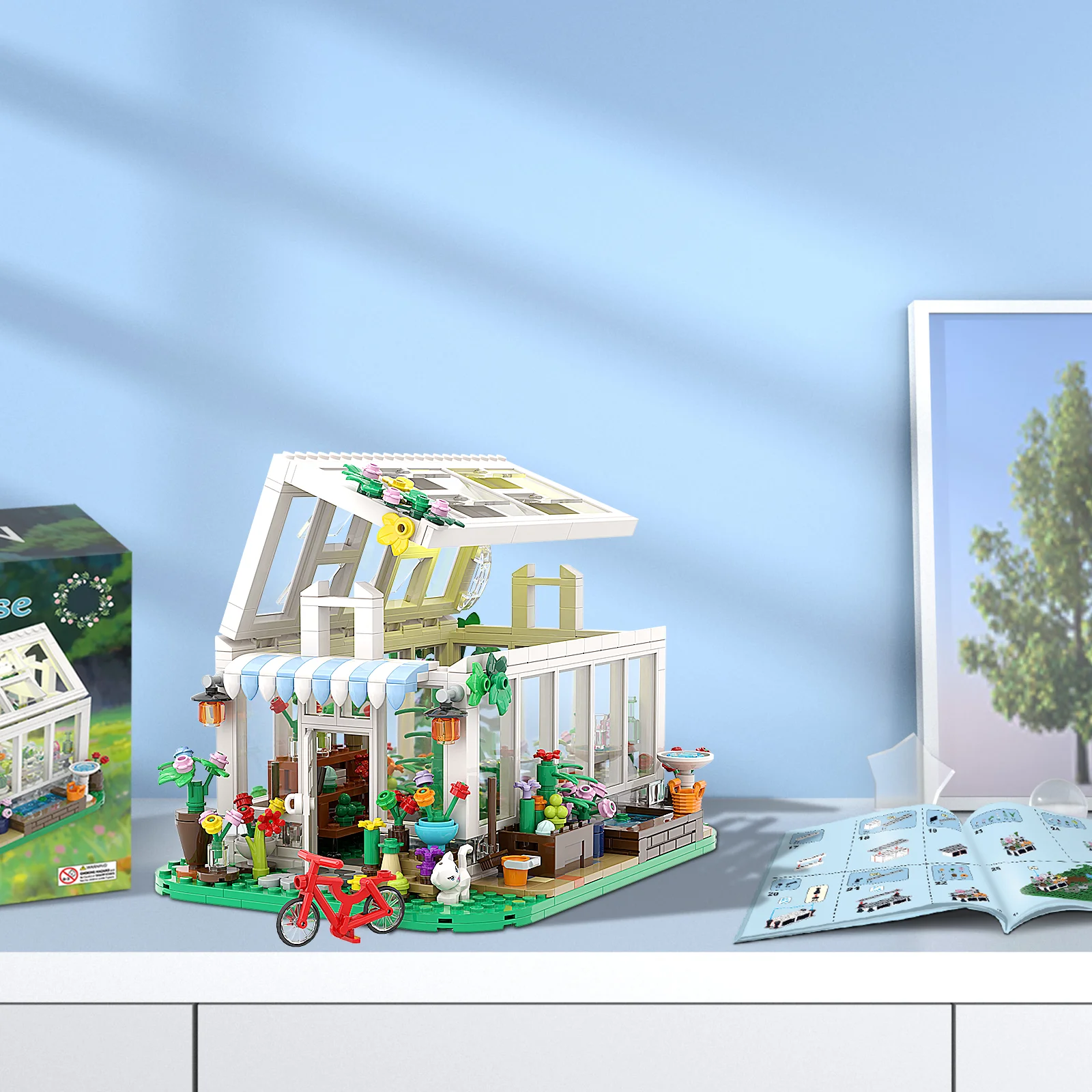 688PCS la più recente casa dei fiori Mini Building Block Set City Street View serra Building Blocks kit di modelli regali di compleanno