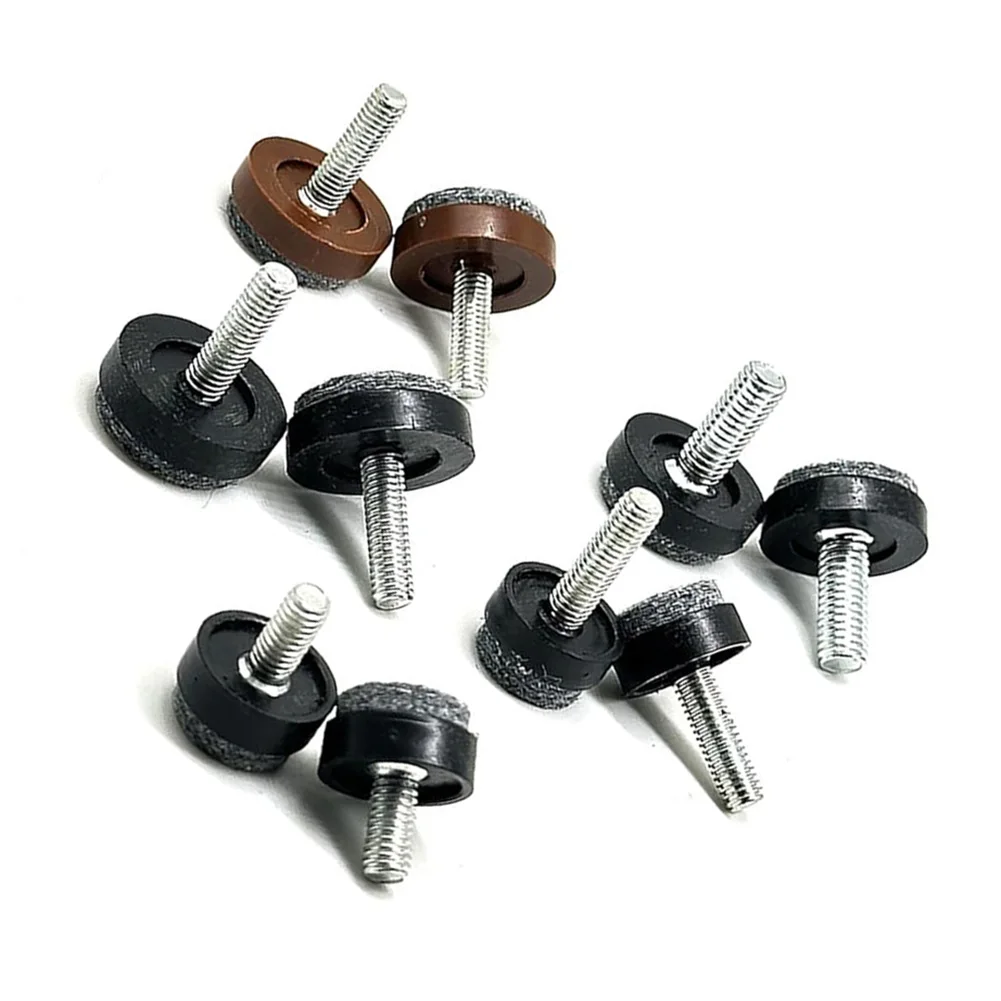 8Pcs Furniture Legs M6 M8 Screws Anti-Slip Felt Foot Pads Adjustable Leveling Chair Leg  For Tables Chairs Cabinets And Sofas