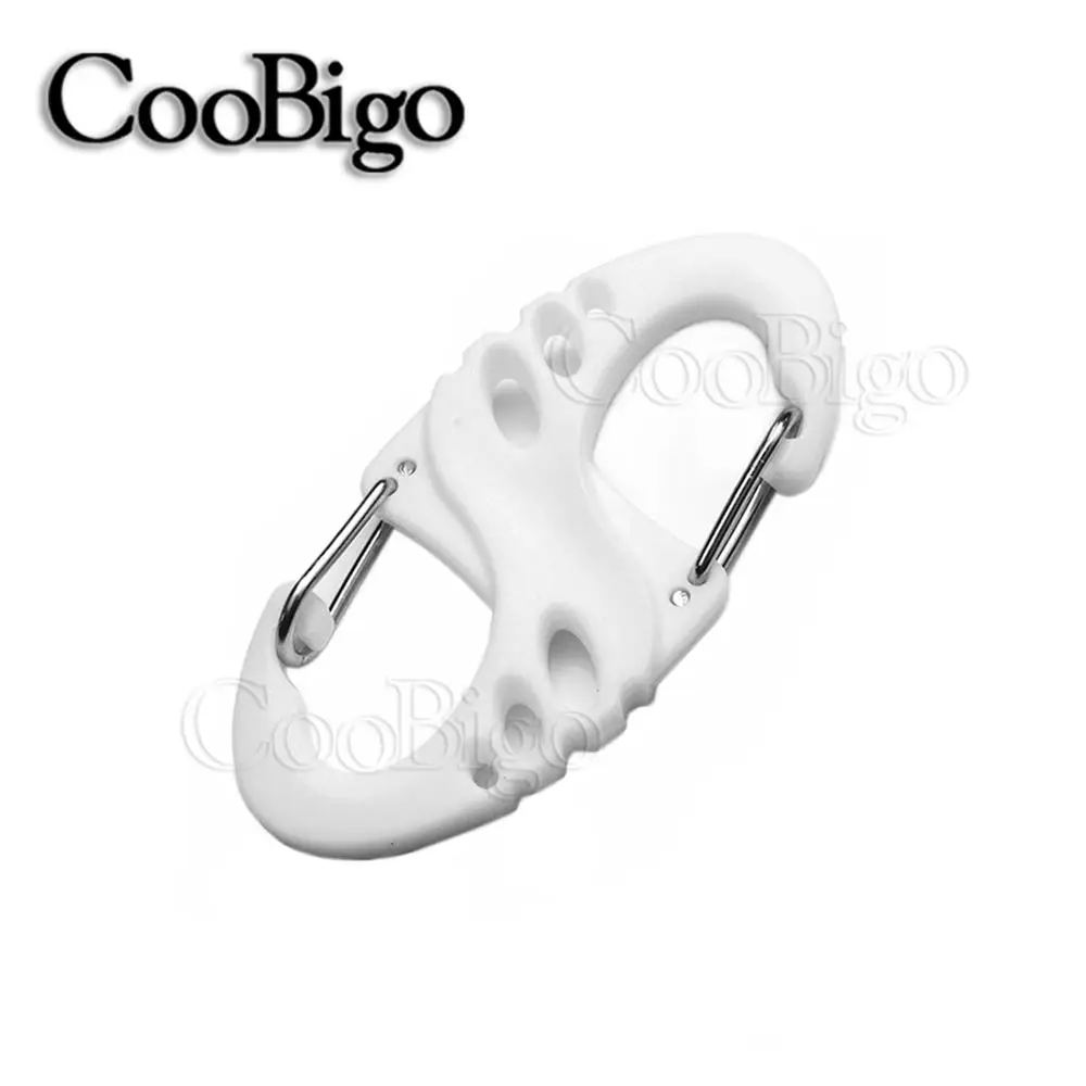 10pc Kunststoff Karabinerhaken Frühling Schnalle Karabiner S Form Clips Schlüsselbund Schlüssel Ring Outdoor Rucksack Paracord Lanyard DIY Zubehör