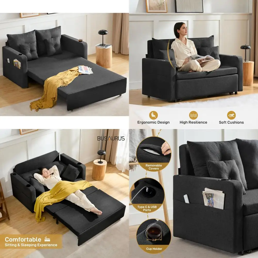 Convertible Sofa Be…