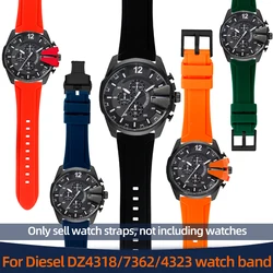 Large Waterproof Silicone Watch Strap For Diesel DZ7362 4323 4318 Men's Band 24mm 26mm Rubber Bracelet Soft