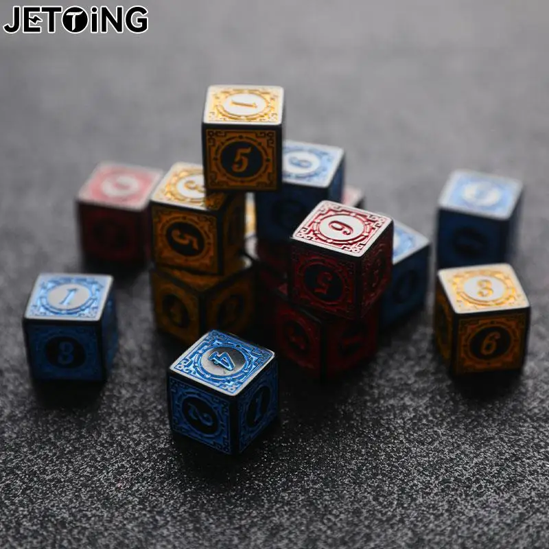 Dados acrílicos poliédricos D6, con bordes cuadrados, 6 caras, para fiesta, Club, Bar, mesa, juego de rol