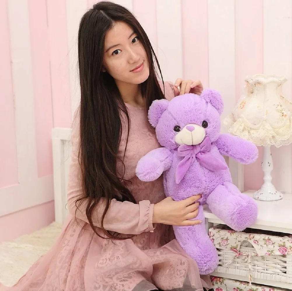 

lovely lavender teddy bear doll plush purple teddy bear toy birthday gift about 60cm