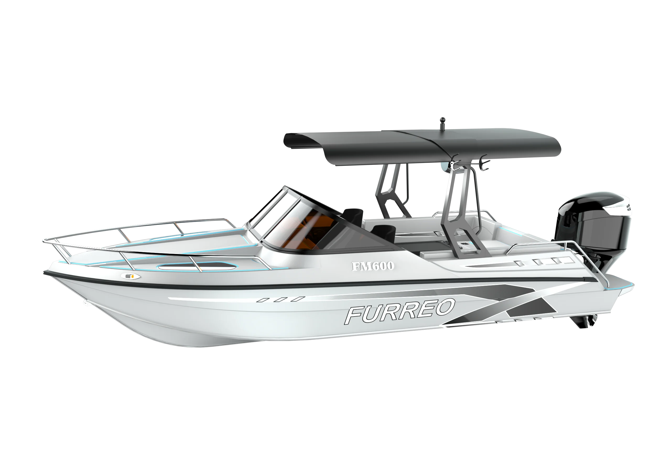 Легкая алюминиевая рыбацкая лодка Furreo FM600, 30% зажигалки, чем модели из стекловолокна для роскошных яхт по низкой цене