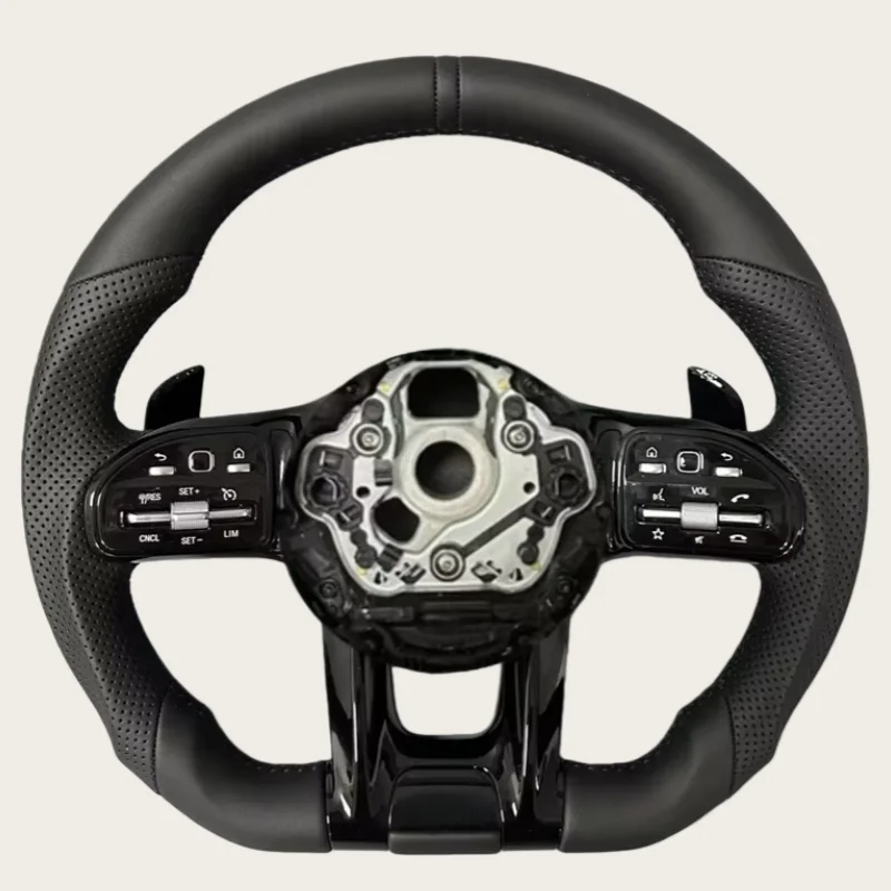 Upgrade Leather Heated Steering Wheel Compatible for Mercedes GT CL ClS CLA a E S C36 G63 C43 ML SL W204 W213 W211 W205