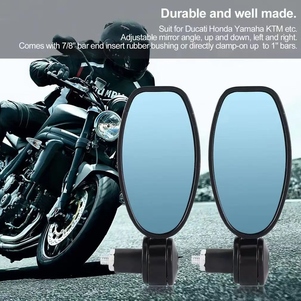 

Motorcycle Scooters Aluminum 7/8" Handlebar End 22mm Bar End Side Rear View Mirror for suzuki boulevard m109r ducati scrambler