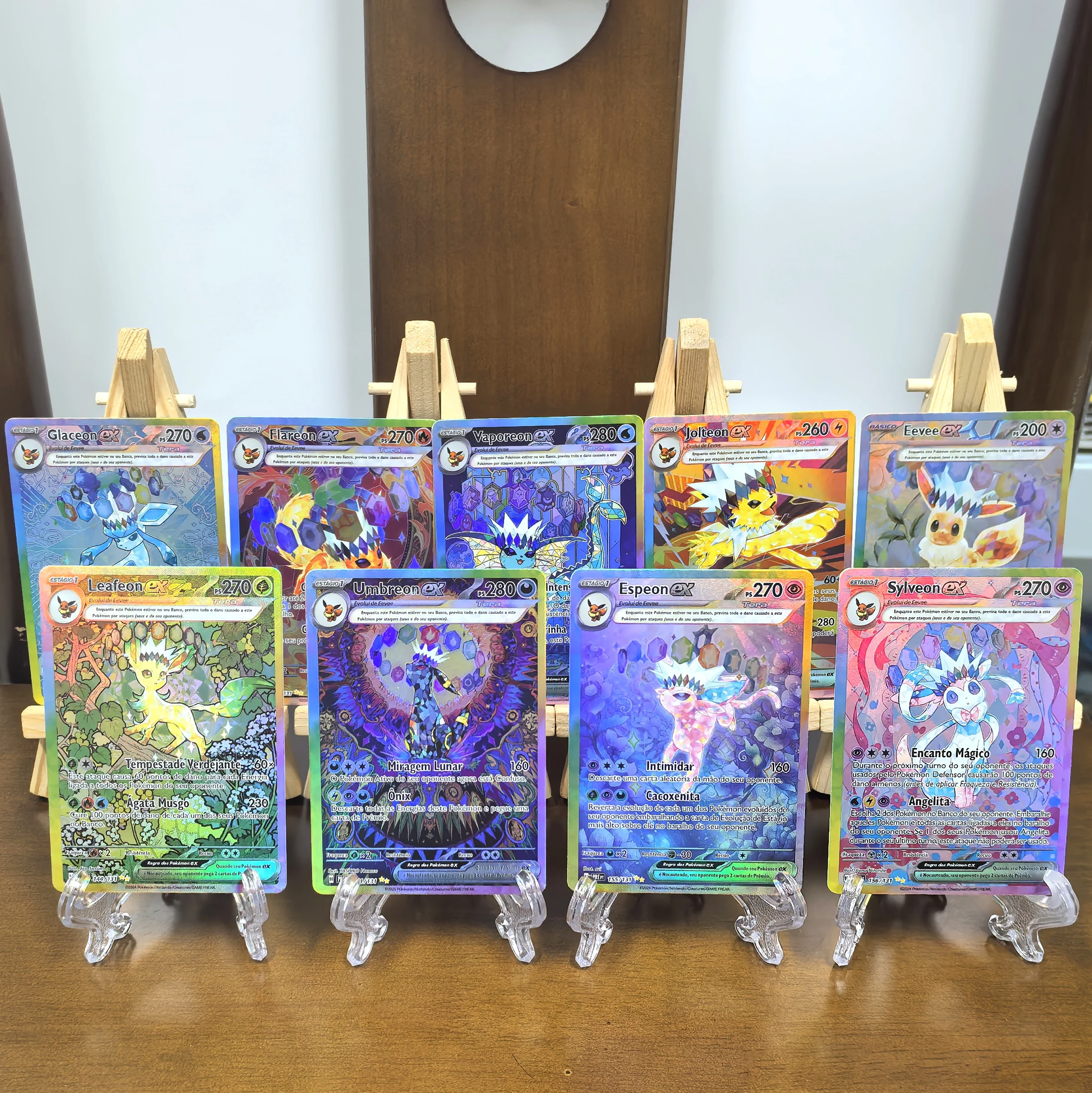 

Карты покемонов португальские Sv8A Eevee Terastal Festival Ex Umbreon EX RARE Self Made Single Card Классическая игра Аниме Карты Подарочные игрушки