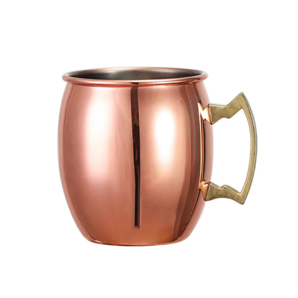 

Bar Accessory Stainless Steel Moscow Mule Mug Fall-resistant Durable Cocktail Wine Cup with Handle Beer Cup Pub