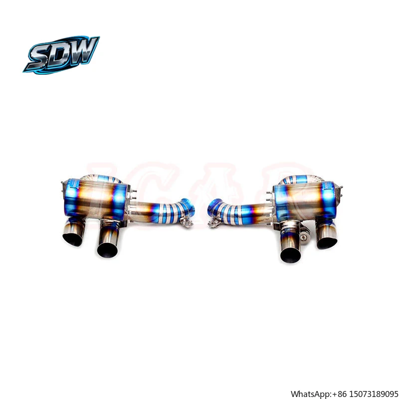 Titanium Alloy Catback Exhaust for  F8 Tributo 488 GTB 812 Superfast 458 Modified Muffler Pipe with Valve