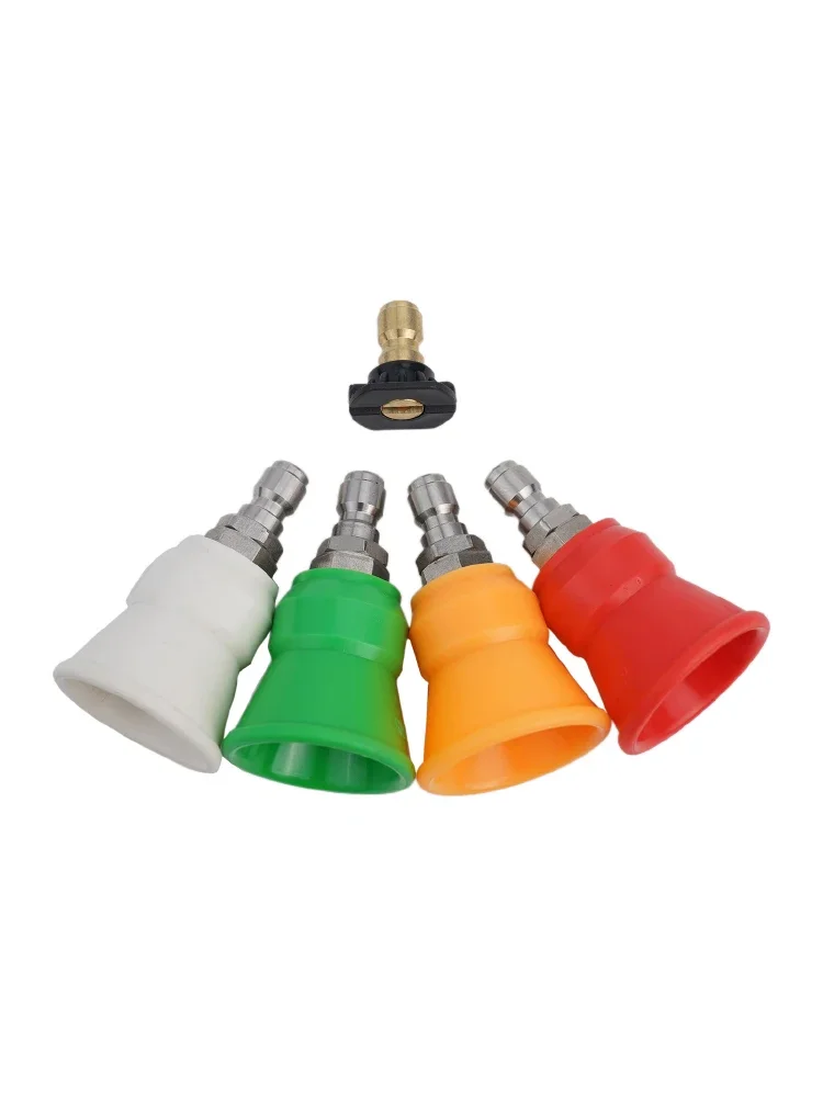 1/4 Inch Quick Connect Washer Nozzles Pressure Nozzles Rubber Protective Covers Wide Compatibility 1/4 Inch Quick Connect