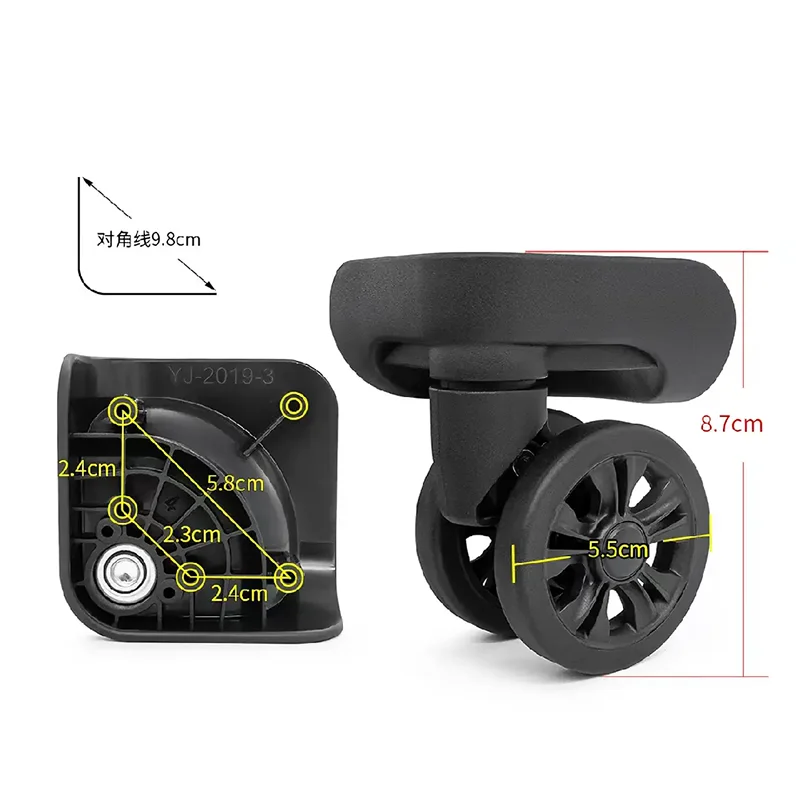 Luggage Replacement Wheel Suitcase Box Swivel Caster Trolley Case Accessories Compatible with YJ-2019